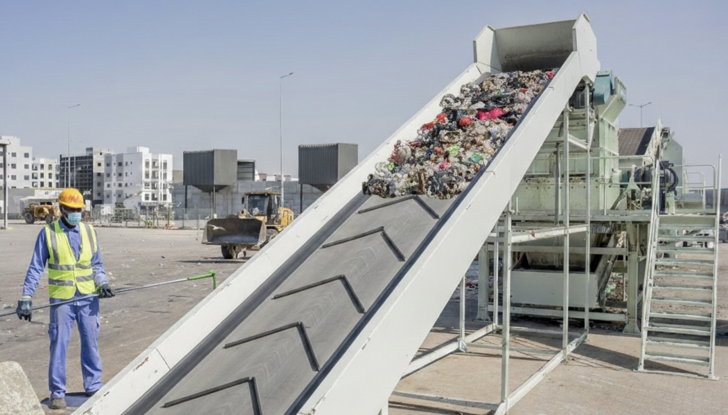 عبدالرحمن النعيمي يتفقد محطة نقل وفرز النفايات الصلبة 