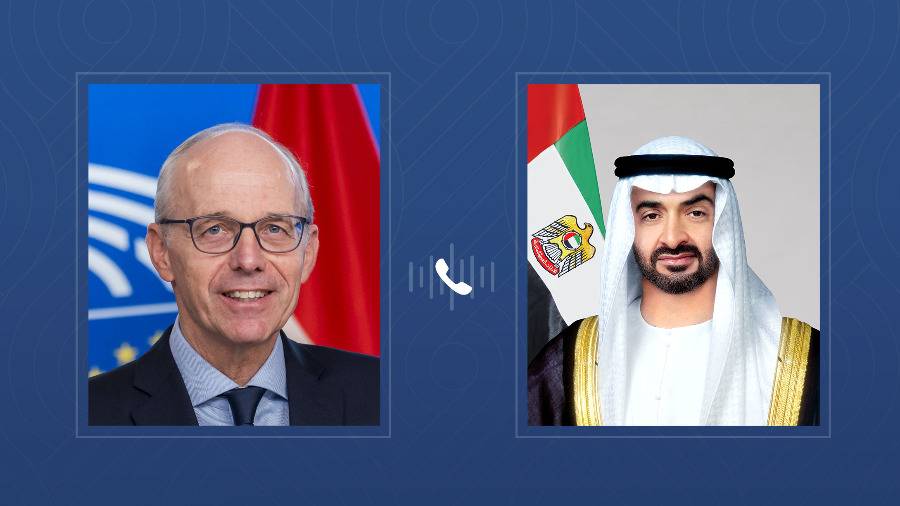 محمد بن زايد ورئيس وزراء لوكسمبورج يبحثان الاعتداءات الإيرانية السافرة