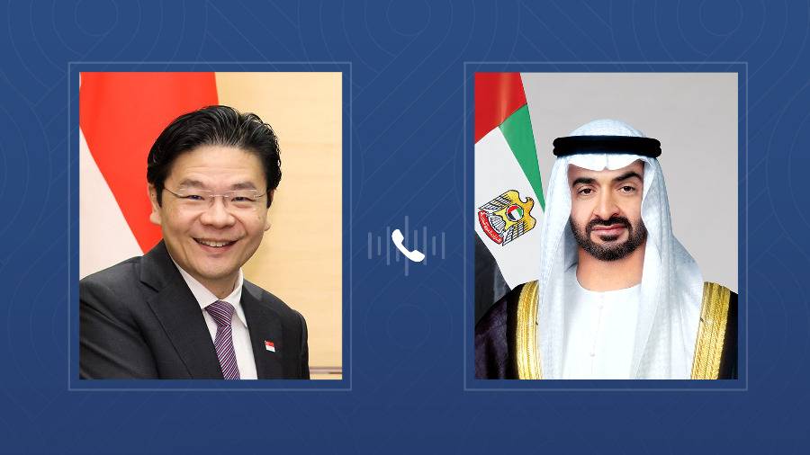 خلال اتصال مع محمد بن زايد.. رئيس وزراء سنغافورة يدعو إلى وقف التصعيد العسكري