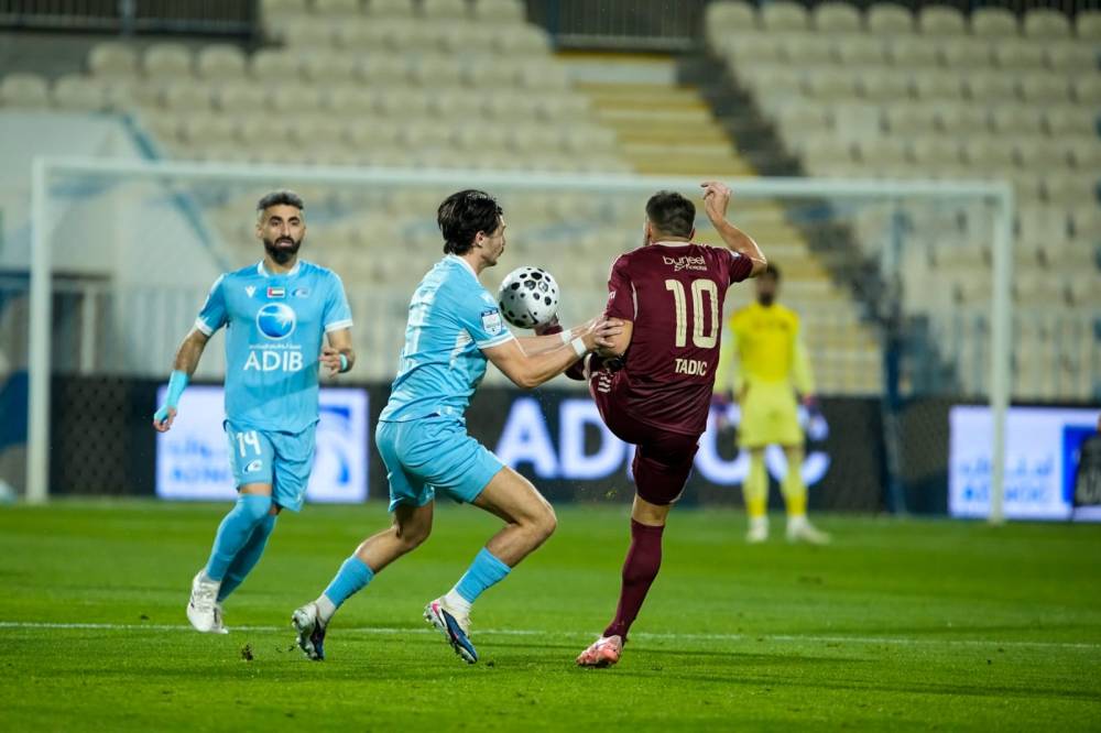 من مباراة الوحدة وبني ياس