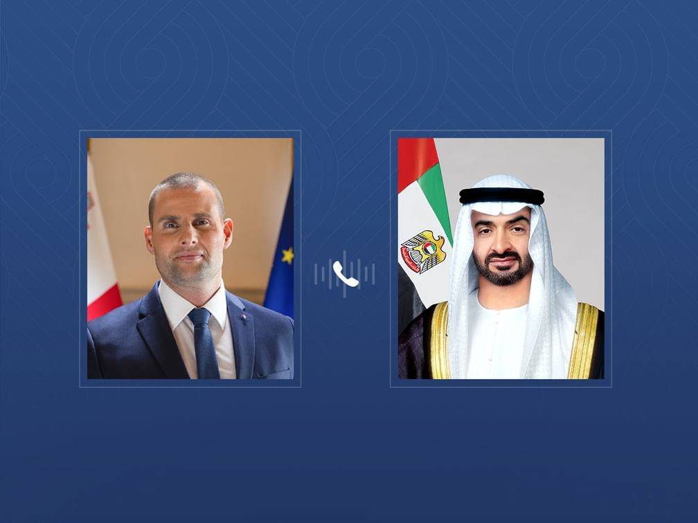 محمد بن زايد ورئيس وزراء مالطا يبحثان تداعيات التصعيد في المنطقة