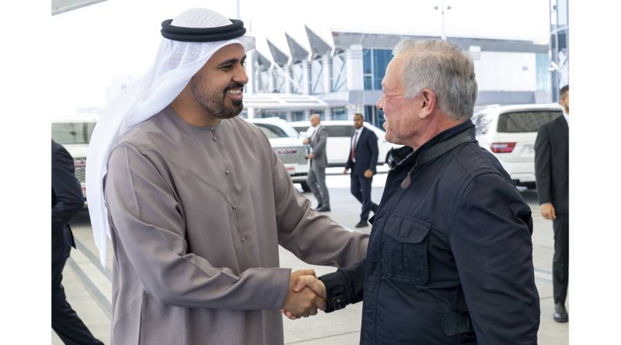 ودَّعه ذياب بن محمد بن زايد.. ملك الأردن يغادر الإمارات