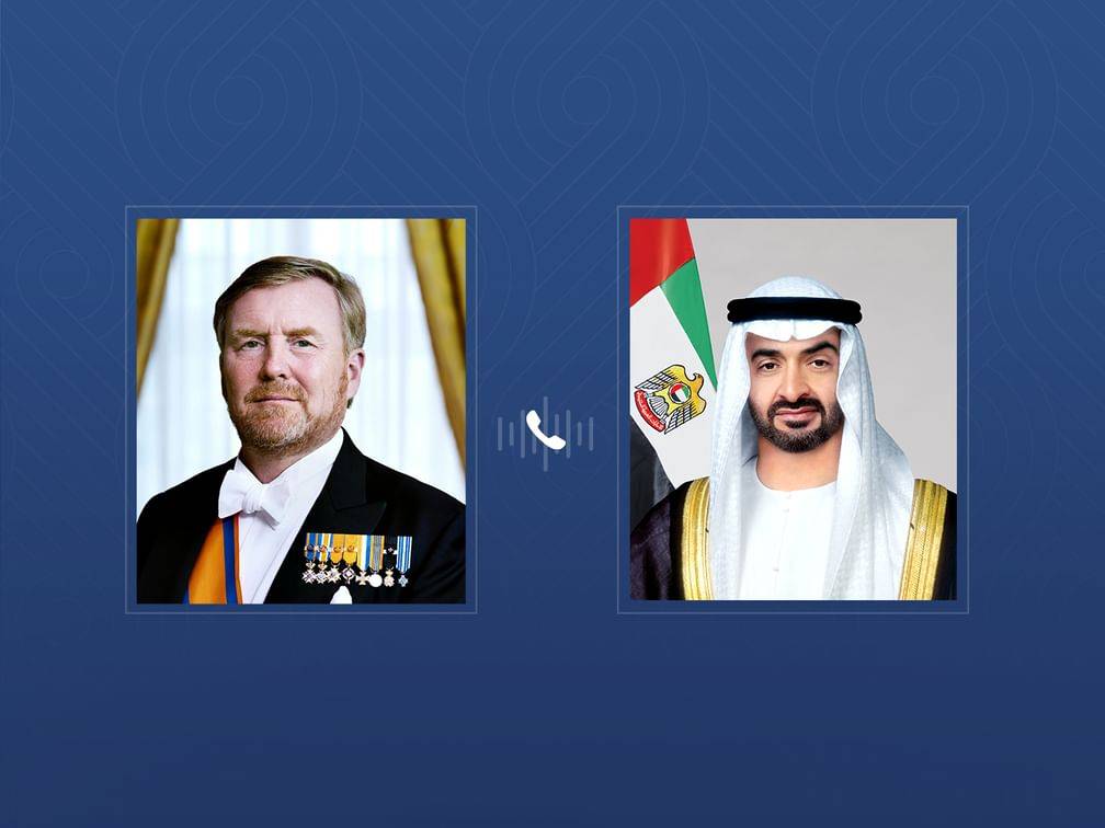محمد بن زايد وملك هولندا يبحثان هاتفياً التطورات في المنطقة