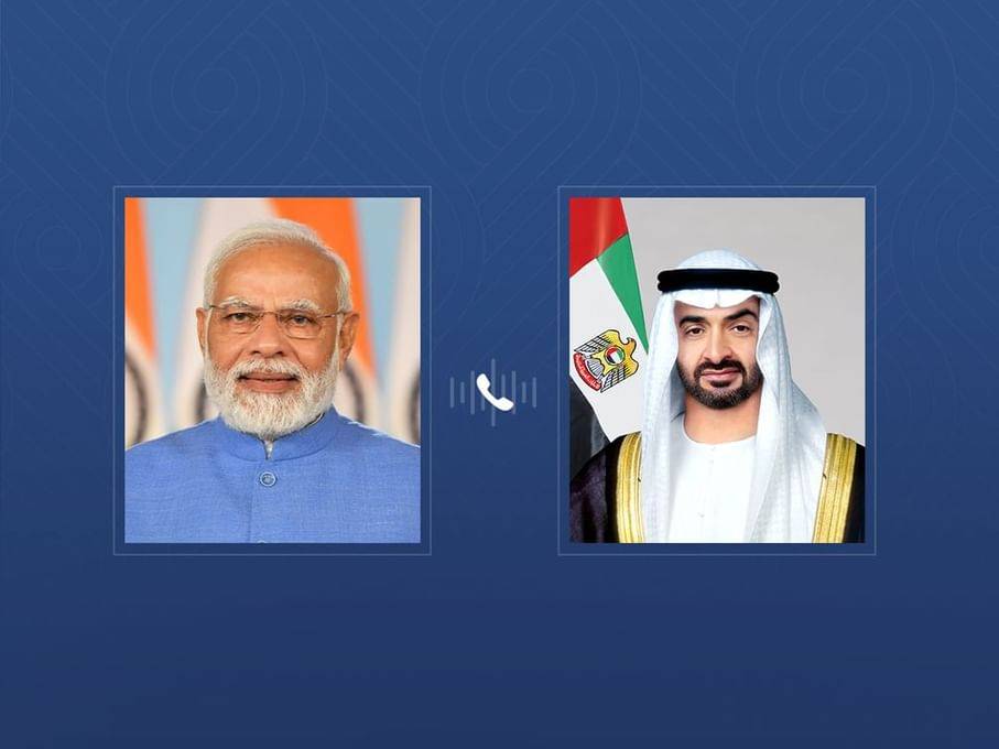 محمد بن زايد ورئيس وزراء الهند يبحثان هاتفياً التطورات في المنطقة