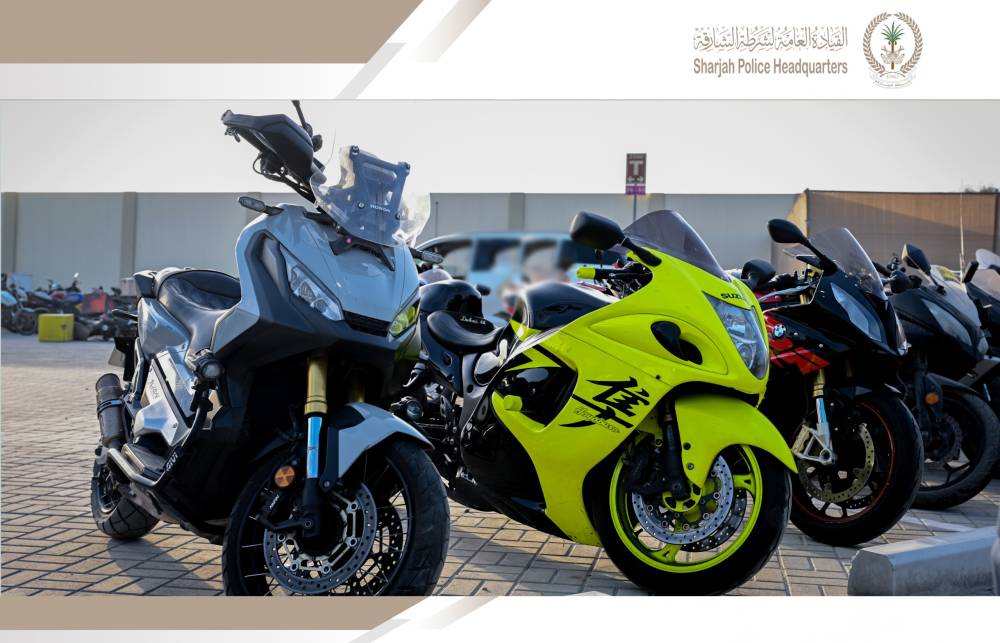شرطة الشارقة تُصادر 12 مركبة و30 دراجة