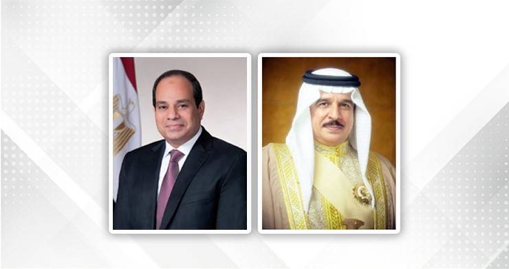 ملك البحرين والسيسي يبحثان تعزيز الأمن الإقليمي