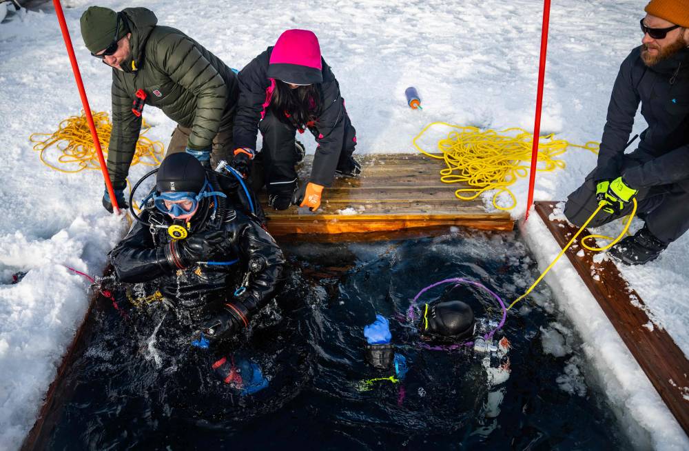 علماء يغوصون تحت الجليد لفهم أزمة المناخ