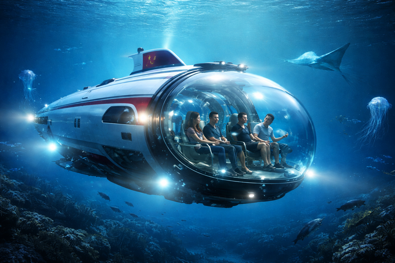 الصين تصمم أول غواصة سياحية لعمق 1000 متر