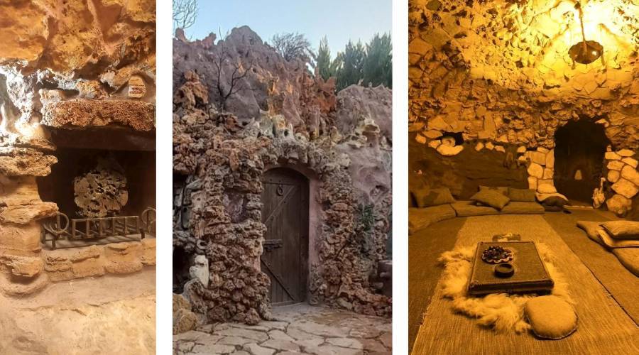 أردني يحول حديقة منزله إلى «كهف للتأمل»