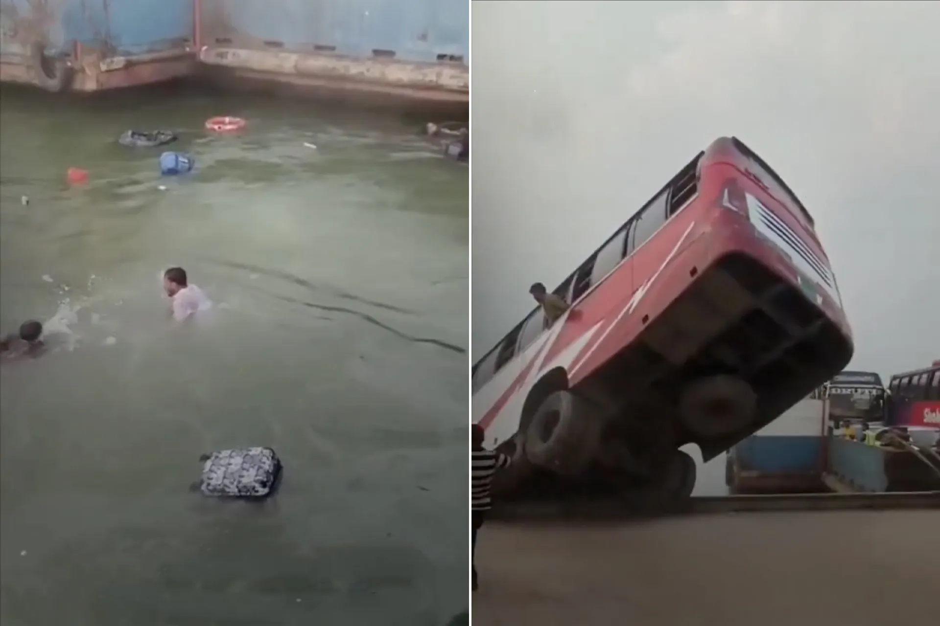 مصرع 24 شخصاً جراء سقوط حافلة في نهر ببنغلاديش