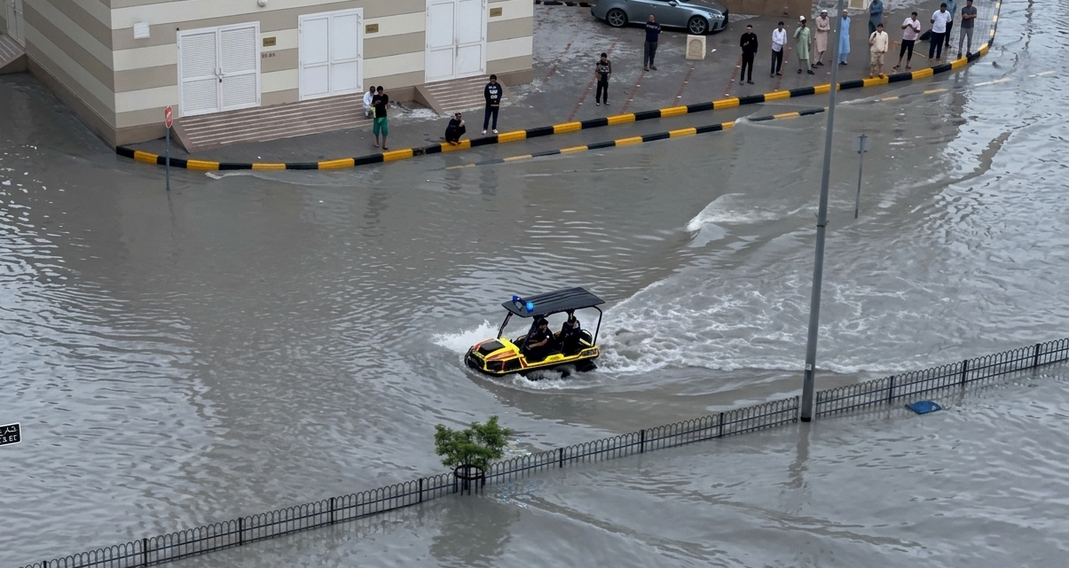 الشارقة.. مركبات برمائية متطورة لمواجهة تداعيات الحالة ا​لجوية (فيديو)