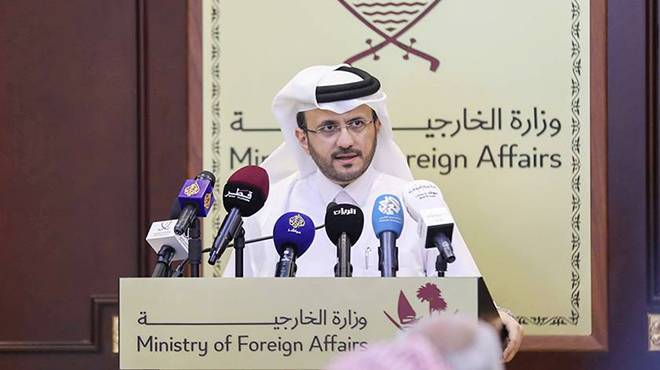 المتحدث باسم الخارجية القطرية خلال إحاطة صحفية في الدوحة