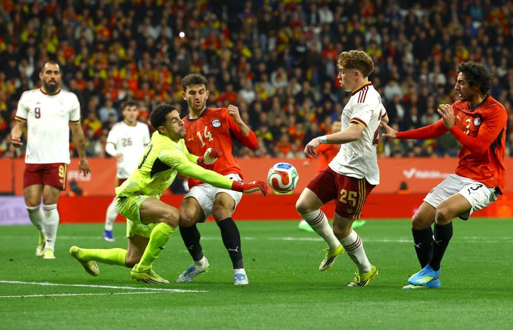 من مباراة منتخبّي مصر وإسبانيا