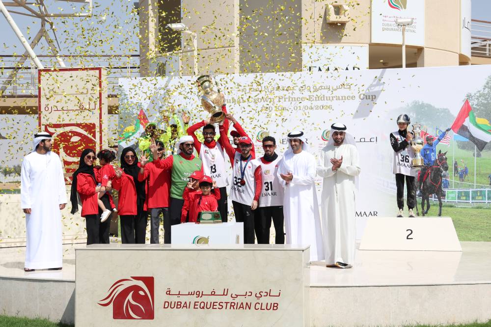 عبدالله البستكي يتوج بطلاً لكأس ولي عهد دبي للقدرة