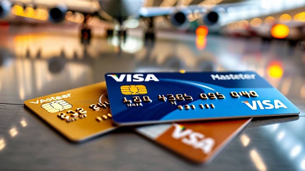 visa and master card for  for a flight booking