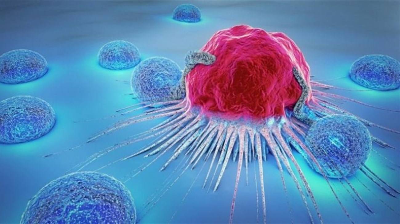 رسم حاسوبي لخلية سرطانية