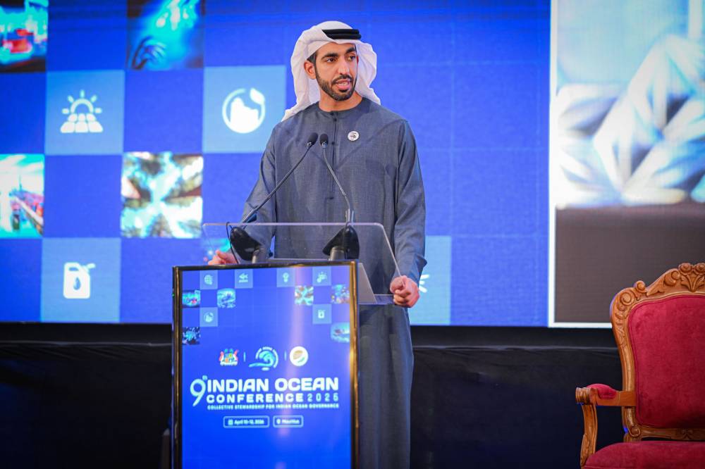 شخبوط بن نهيان يشارك بمؤتمر المحيط الهندي في موريشيوس
