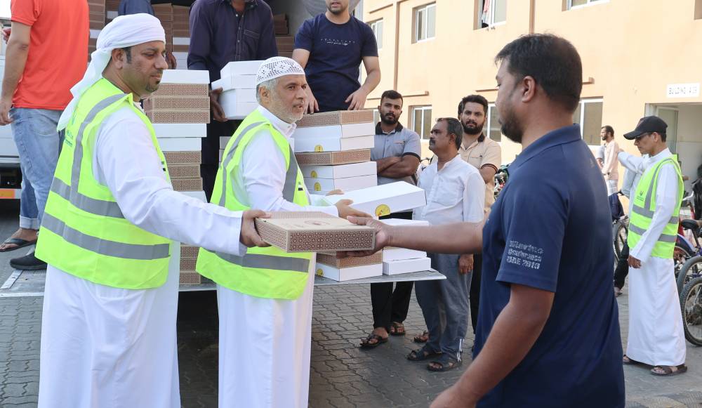 توزيع وجبة إفطار