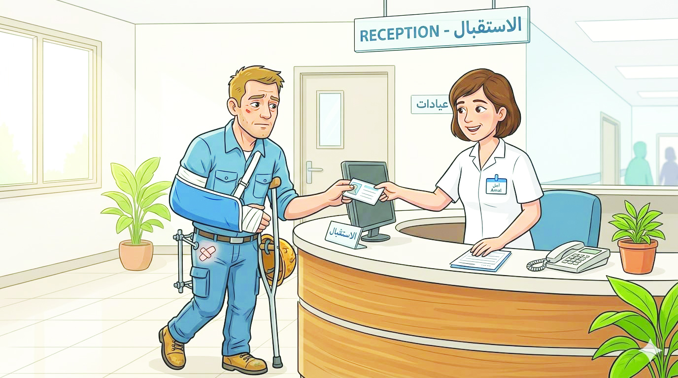 يتلقى العلاج ويتهرب من سداد الفاتورة 