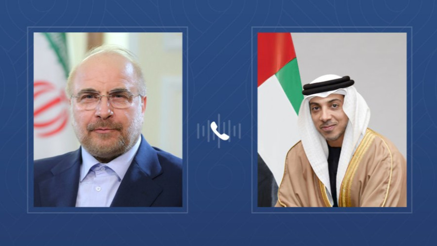 منصور بن زايد يبحث هاتفيا مع رئيس 'الشورى الإيراني' خفض التصعيد في المنطقة