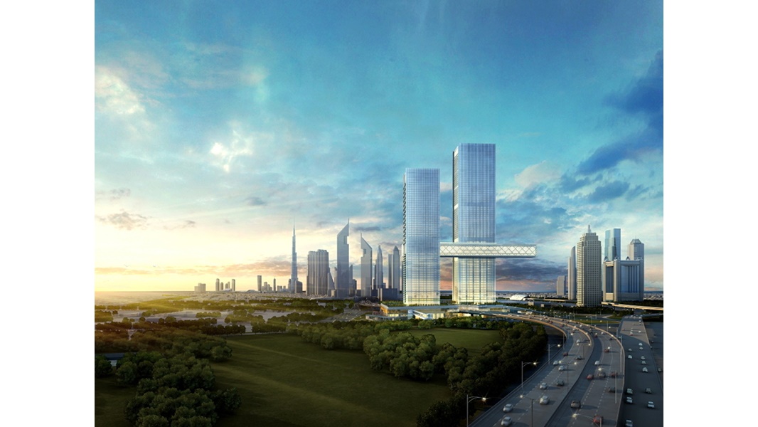 رفع الهيكل الرئيسي لأطول مبنى أفقي معلّق مطلع 2020